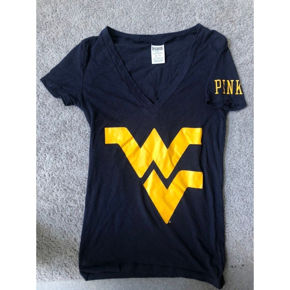 Vs Pink West Virginia Univ Wvu Tshirt
